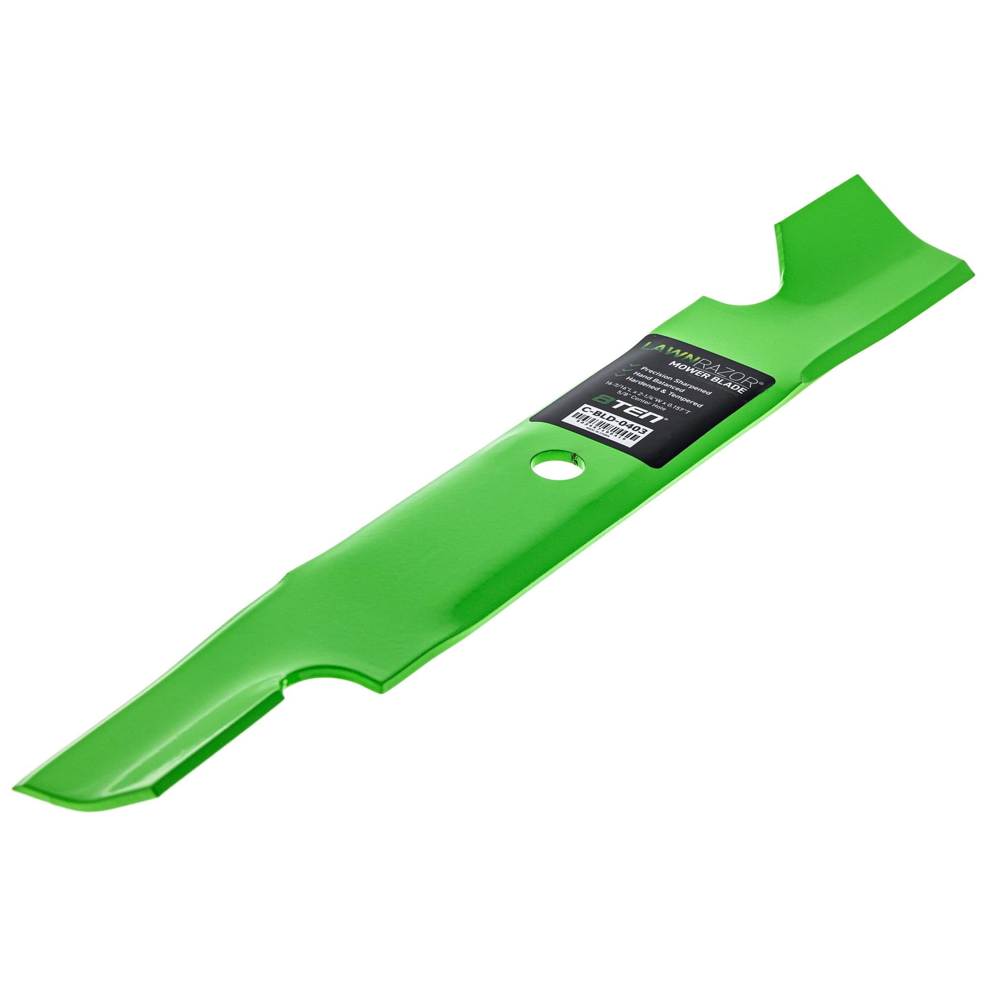 8TEN blade laid next to ruler showing exact length measurements benefit