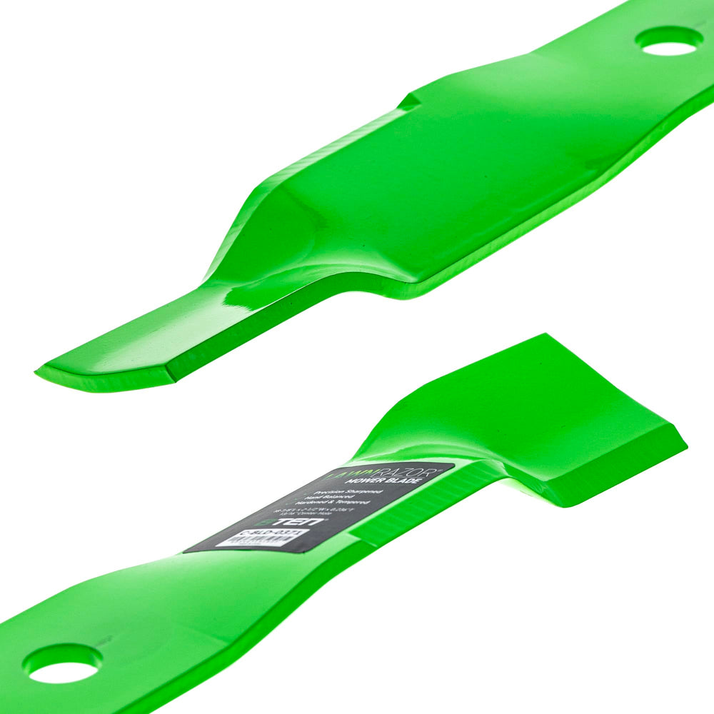 8TEN blade beside a ruler highlighting 18.875-inch length for accurate deck coverage and balance