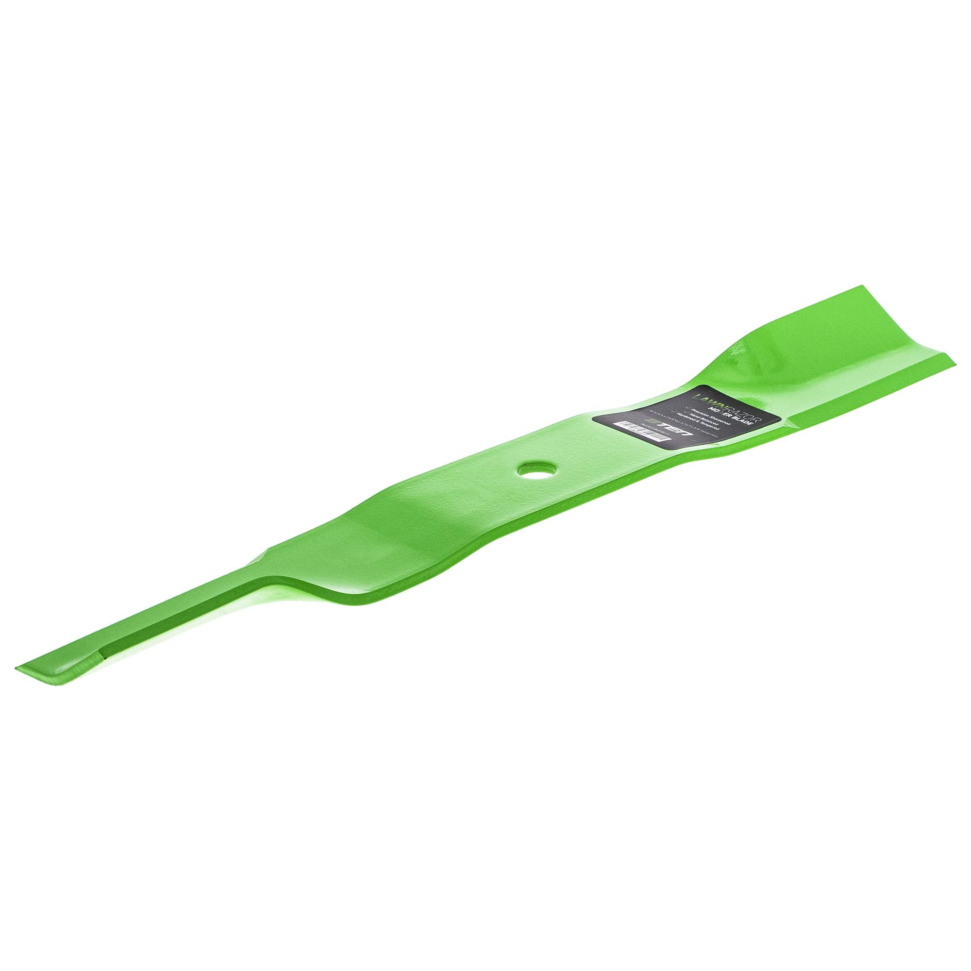 8TEN LawnRAZOR next to tape measure showing 21 1/16 inch length for accurate fit