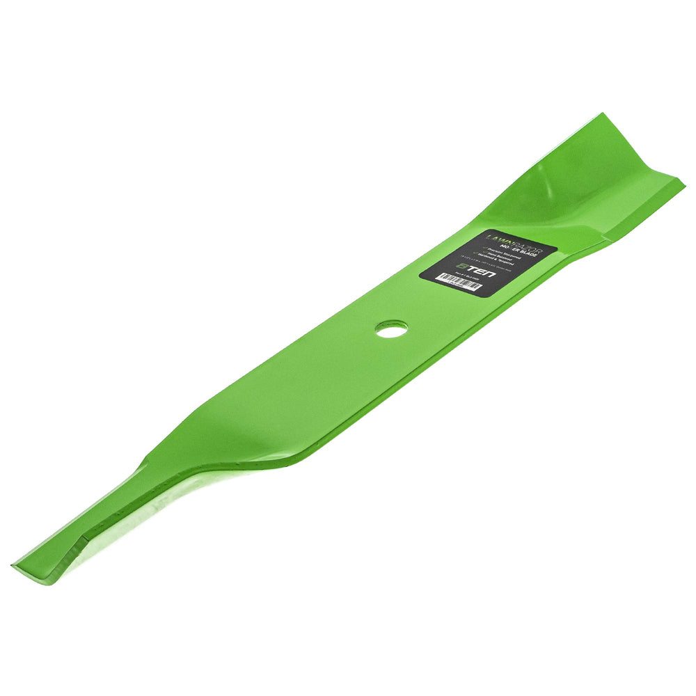 8TEN blade laid beside measuring tape showing 19.5 inch length accuracy