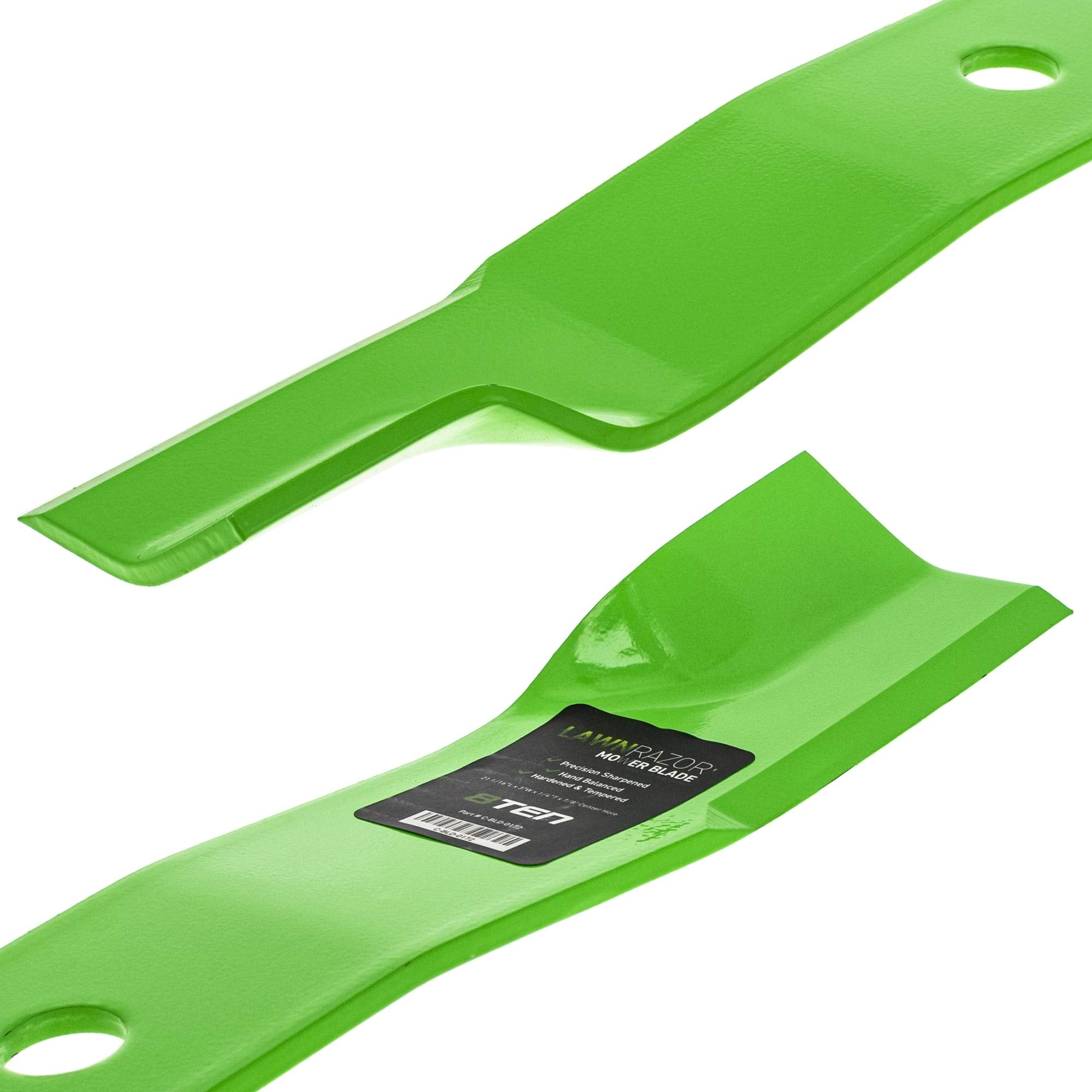 8TEN blade next to tape measure illustrating accurate blade length