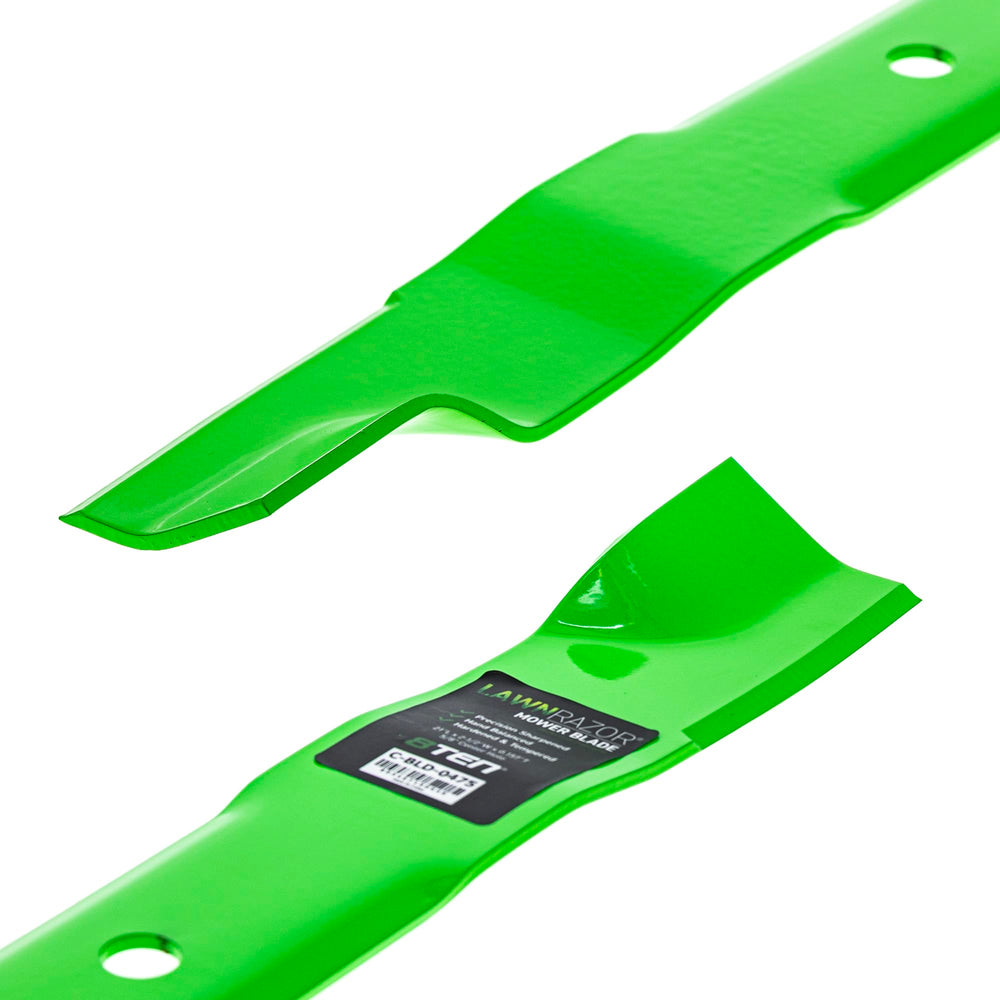 8TEN LawnRAZOR next to ruler showing 21-inch length for accurate sizing