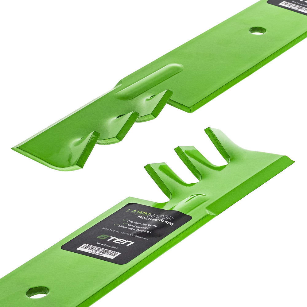 8TEN LawnRAZOR next to ruler showing 18-inch length for quick size confirmation