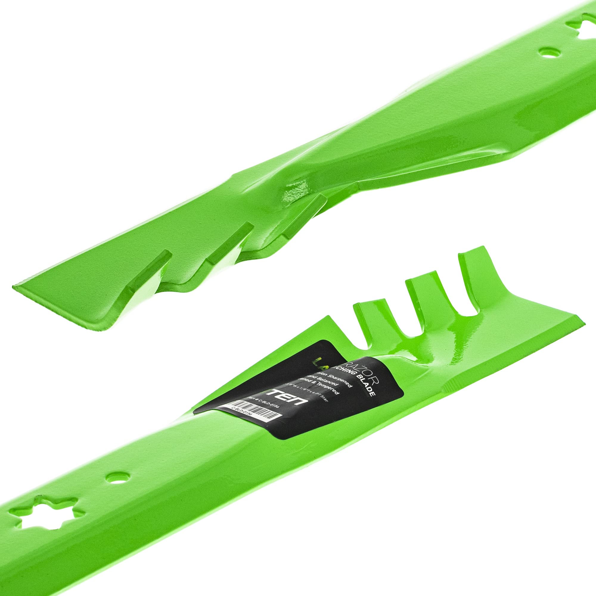 8TEN blade beside OEM part showing matching 942-04308-X fit benefit