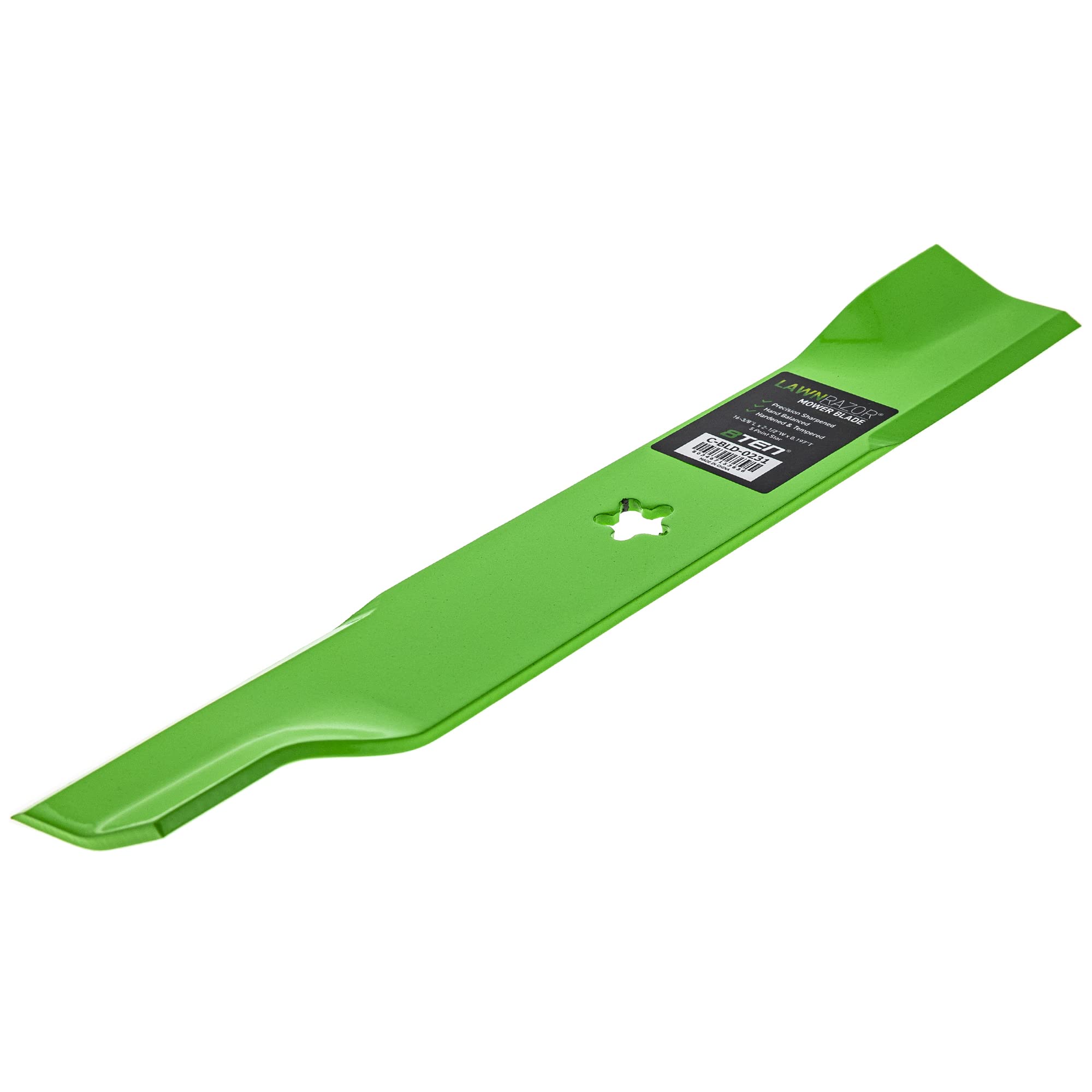 8TEN blade next to ruler showing correct length and scale for accurate fitment