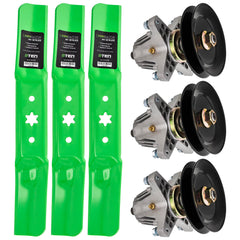 8TEN front view of spindle and blade kit showing complete components and easy replacement