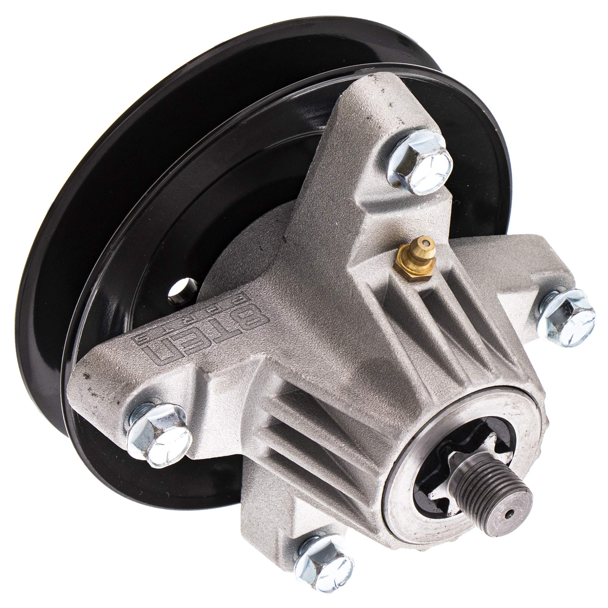 8TEN spindle blade mount closeup with hardware included ensures secure blade attachment benefit safety