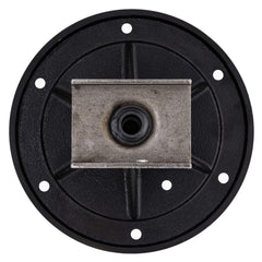 8TEN spindle beside ruler showing 7.5 inch height for accurate OEM fit and deck clearance