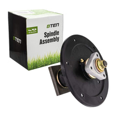 8TEN spindle front view showing mounting flange, fits Toro models and restores stability