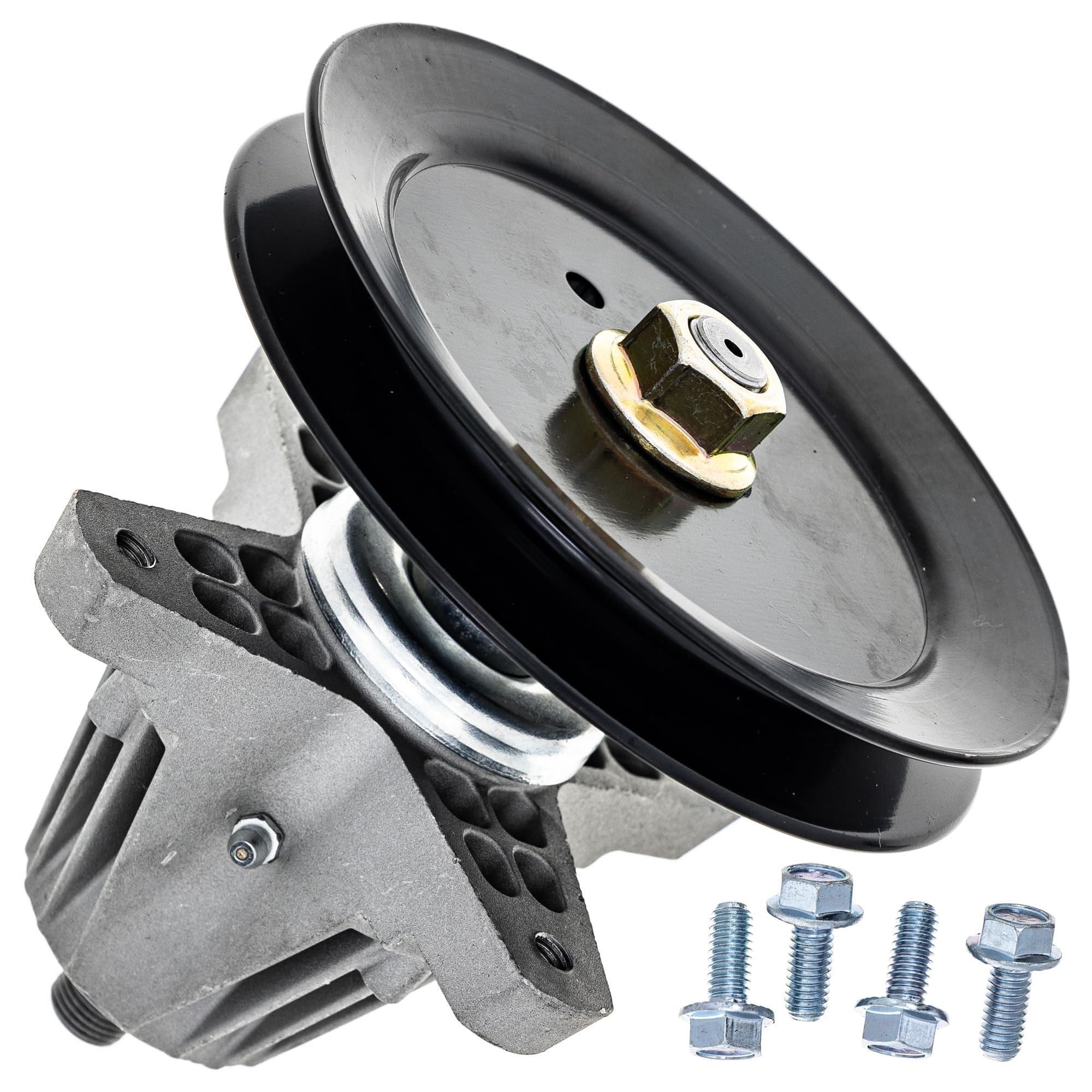8TEN spindle front view showing mounting face and secure fit, ensures correct alignment