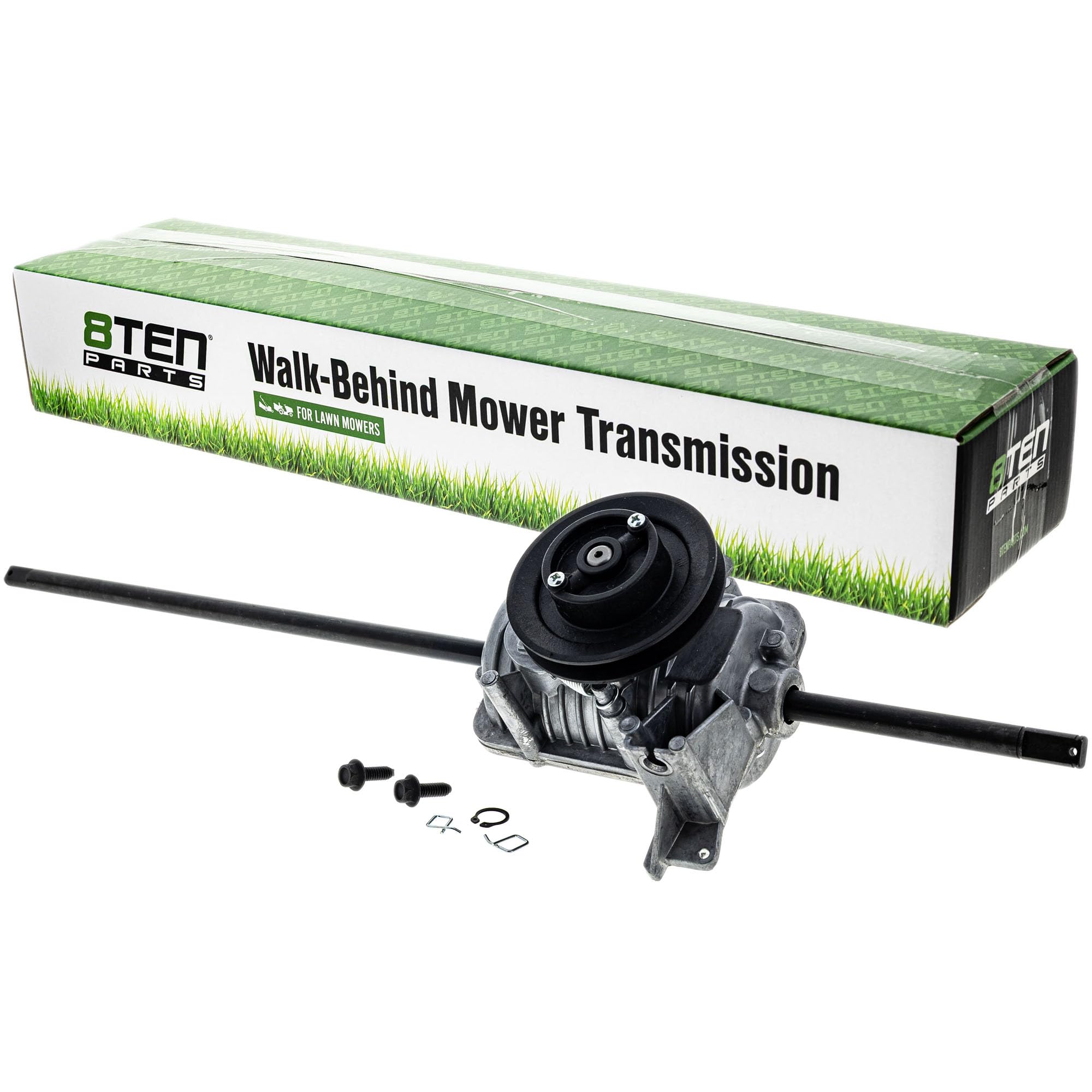 8TEN transmission front view showing bolt pattern and fit benefits