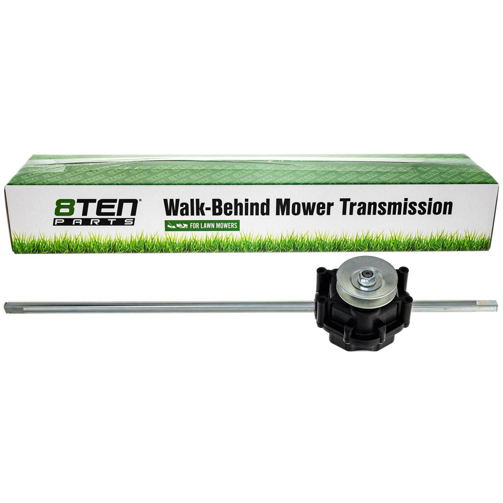 8TEN transmission mounted on Toro mower illustrating direct-fit installation