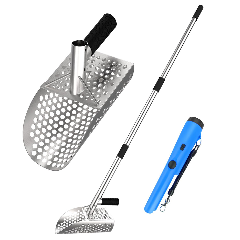 A Peerless Shovel front view of scoop and long handle showing durable build and quick recovery