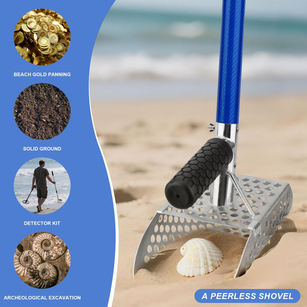 A peerless shovel size comparison next to backpack portable and packable