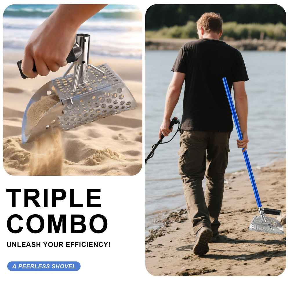A peerless shovel underwater shallow use corrosion-resistant head for surf