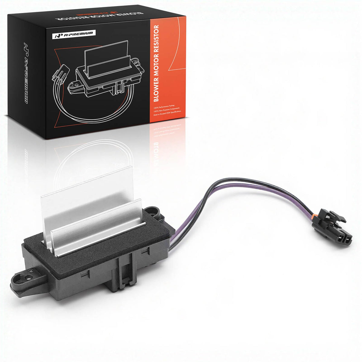 A-Premium front view of blower resistor showing overall fit and durability