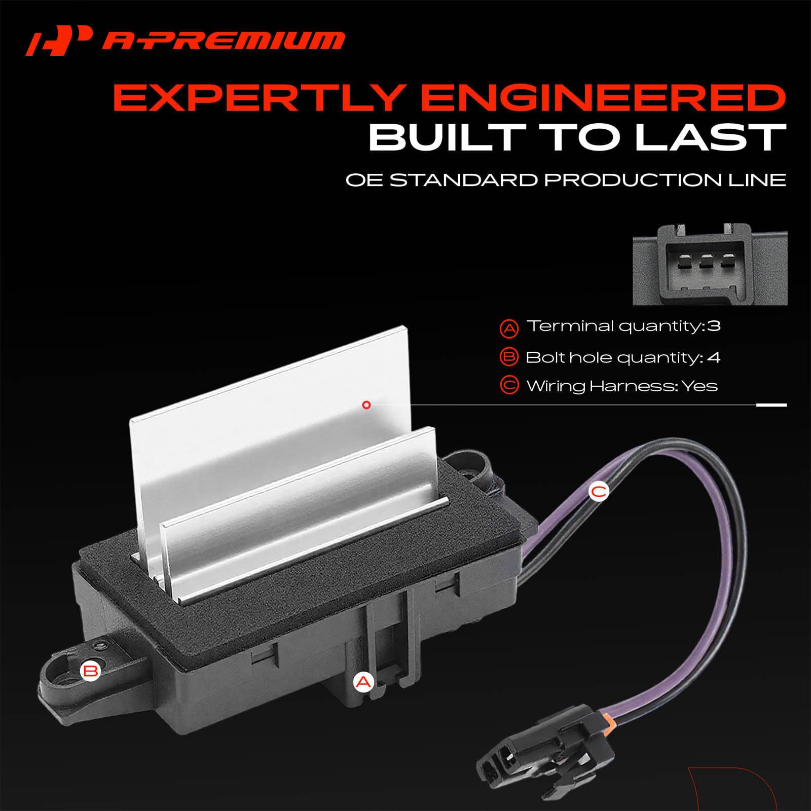 A-Premium mounting tab and holes aligned for secure factory-style installation