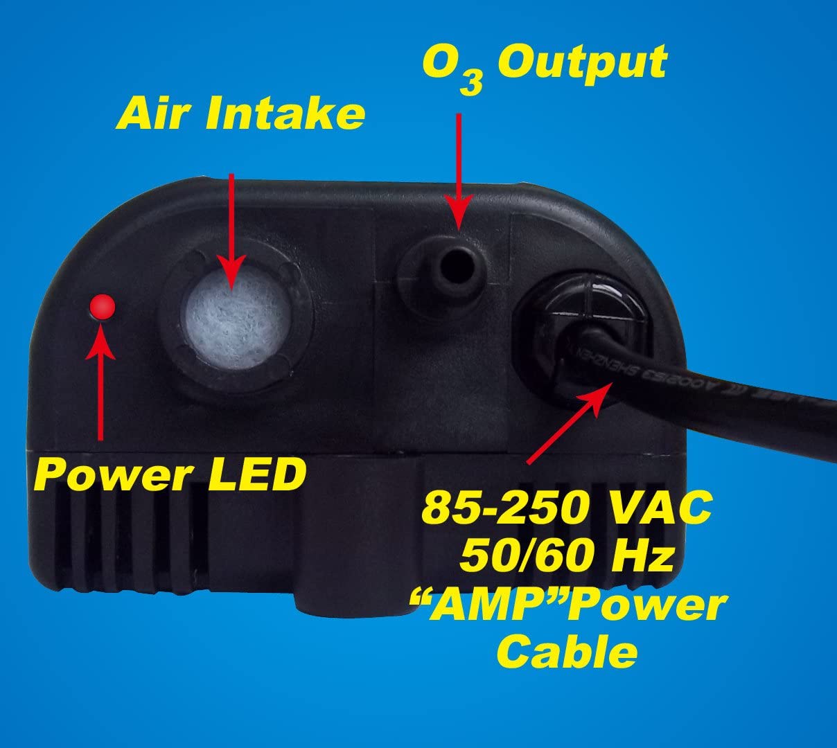 A2Z Ozone Aquatic 2 shown near a backyard hot tub to suggest clearer water and gentler bathing