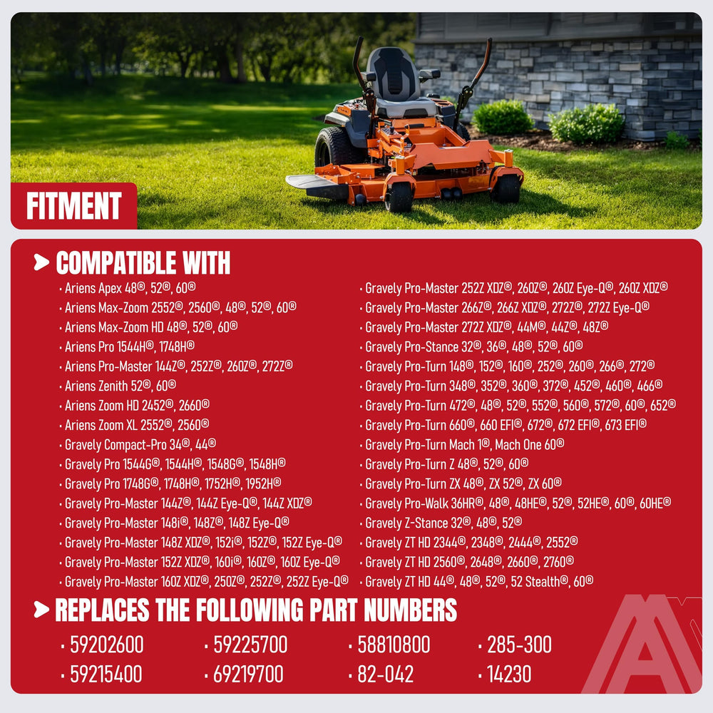 AA Ignition spindle mounted on mower deck restoring straight blade rotation