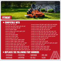 AA Ignition spindle mounted on mower deck restoring straight blade rotation