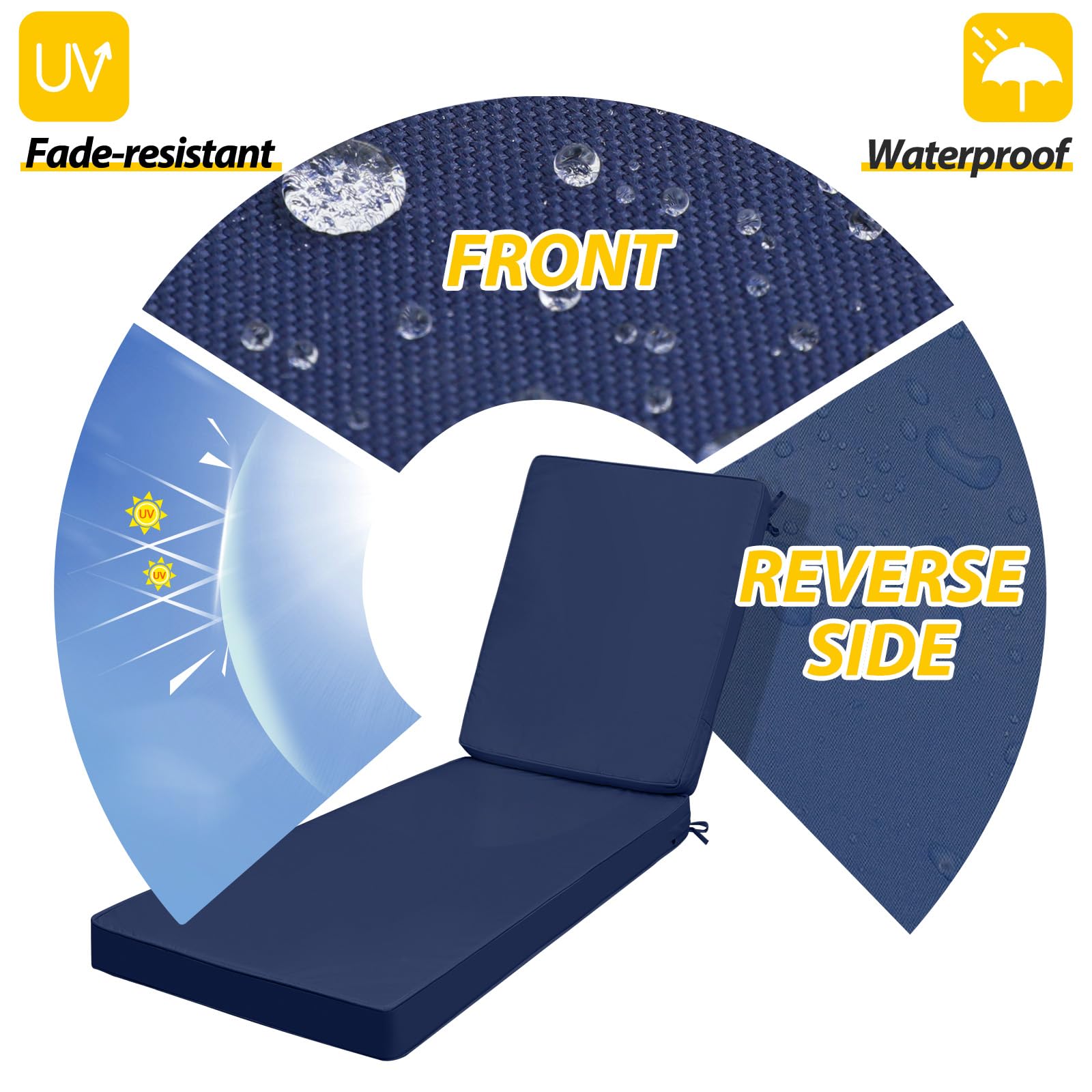 AAAAAcessories side profile of cushion displaying thickness and foam support