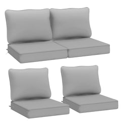 AAAAAcessories front view of soft gray cushion set showing neat finish and instant upgrade