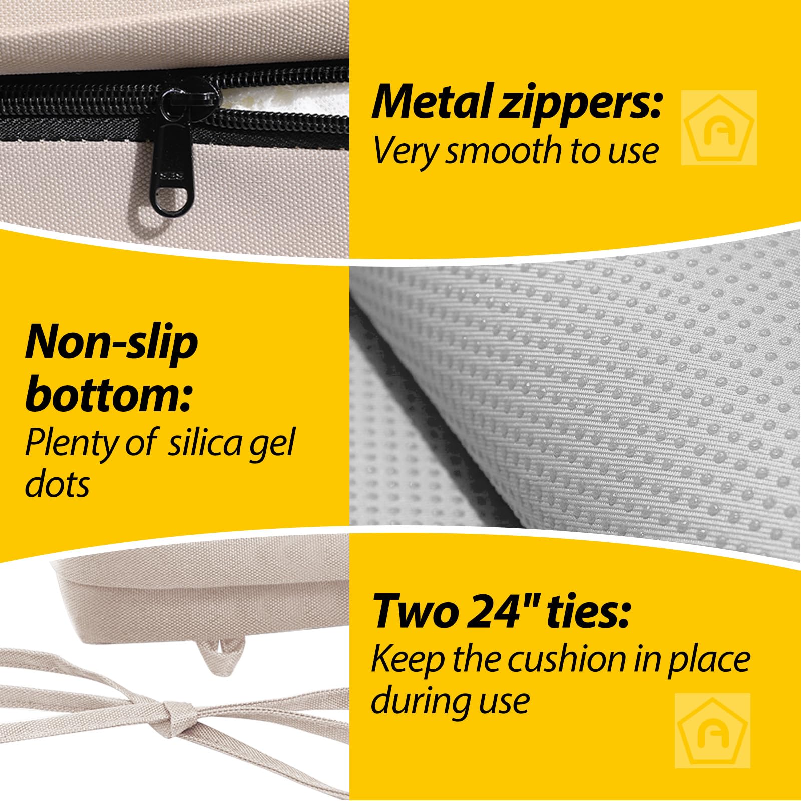 AAAAAcessories foam cross-section showing thick polyurethane support for long comfort