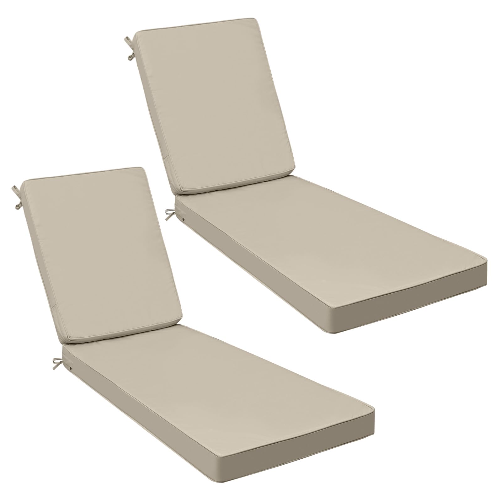 AAAAAcessories front view of chaise cushion set showing size and finish