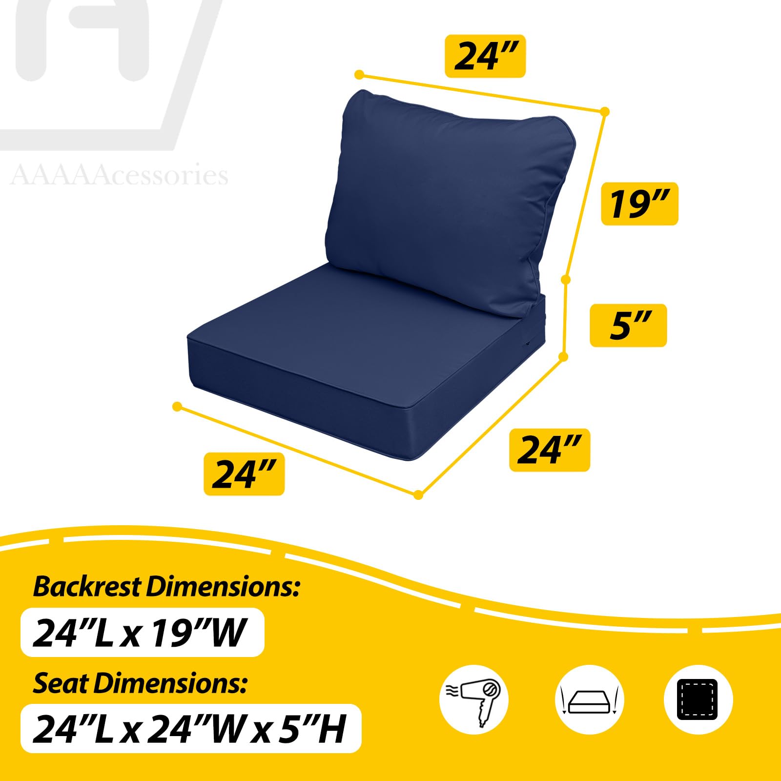 AAAAAcessories non-slip ties secured to chair demonstrating stable placement