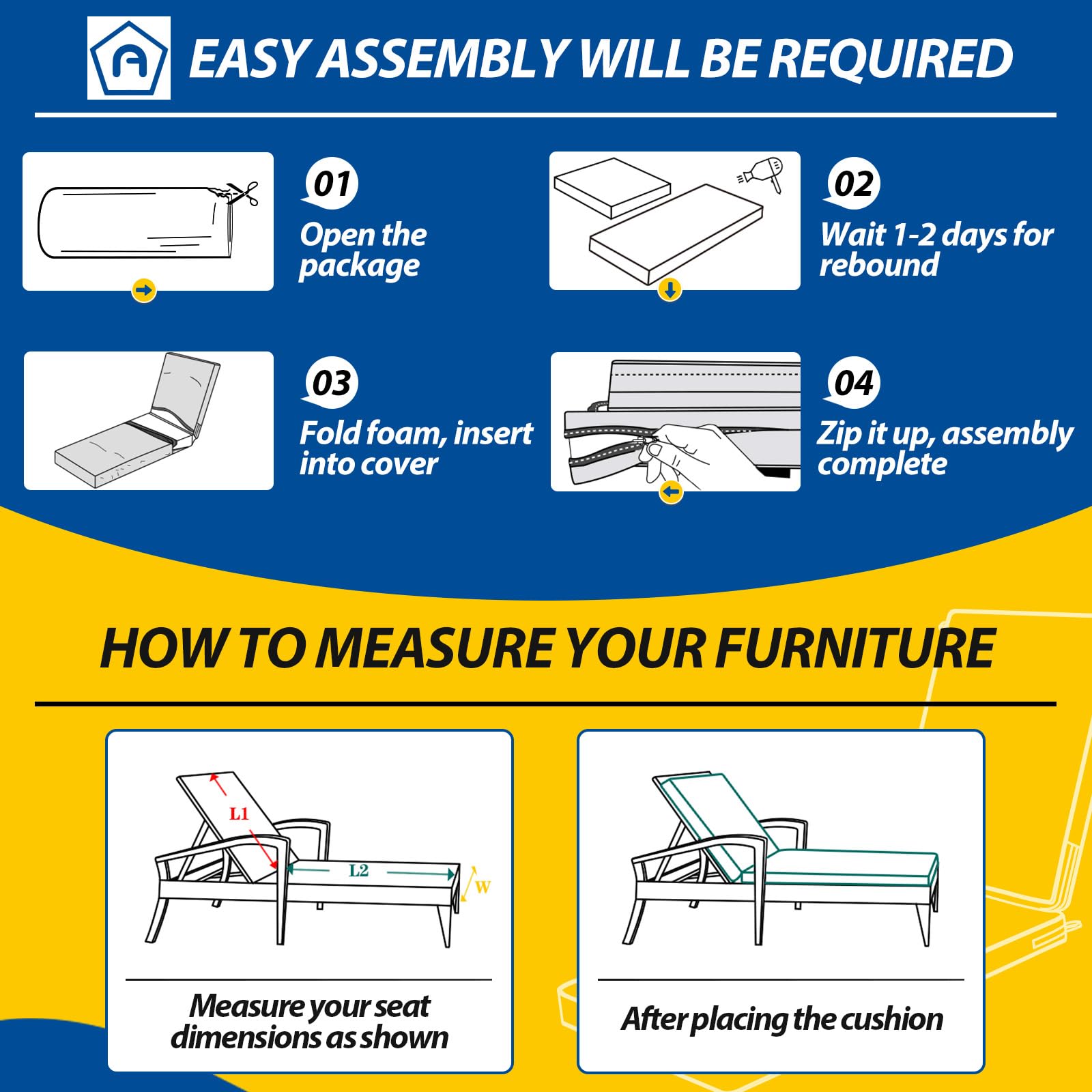 AAAAAcessories cushions with ruler demonstrating correct size fit