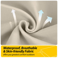 AAAAAcessories non-slip ties and piped edge providing secure fit