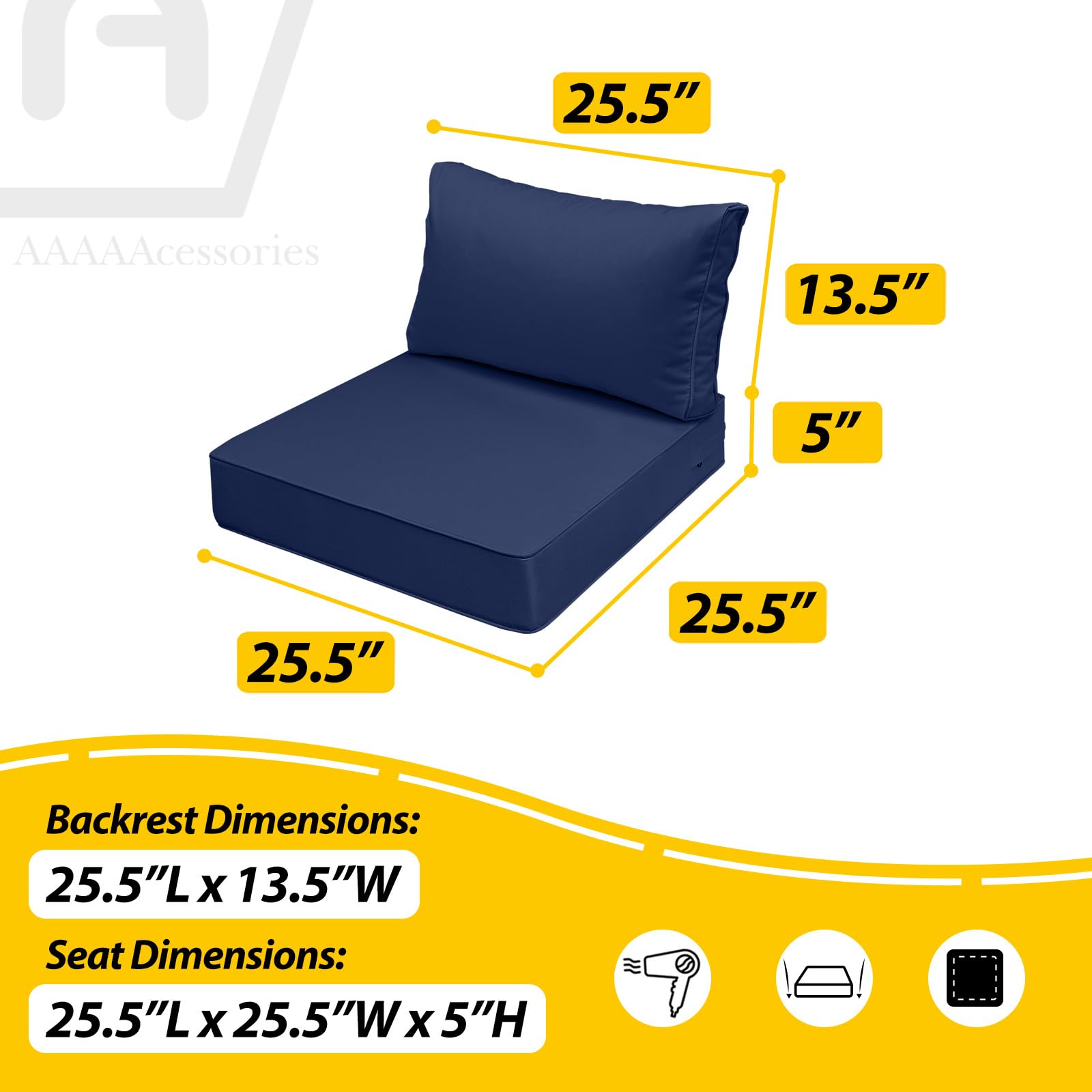 AAAAAcessories non-slip ties attachment close-up securing cushion to chair