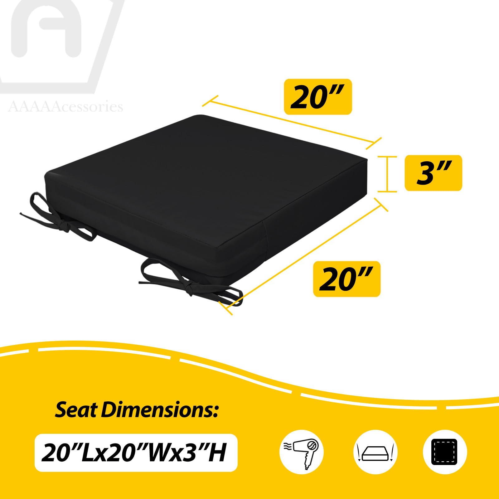 AAAAAcessories corner ties close-up showing secure attachment to chairs for slip prevention