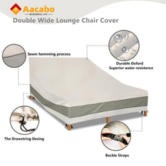 Aacabo cover on chaise in patio setting protecting cushions
