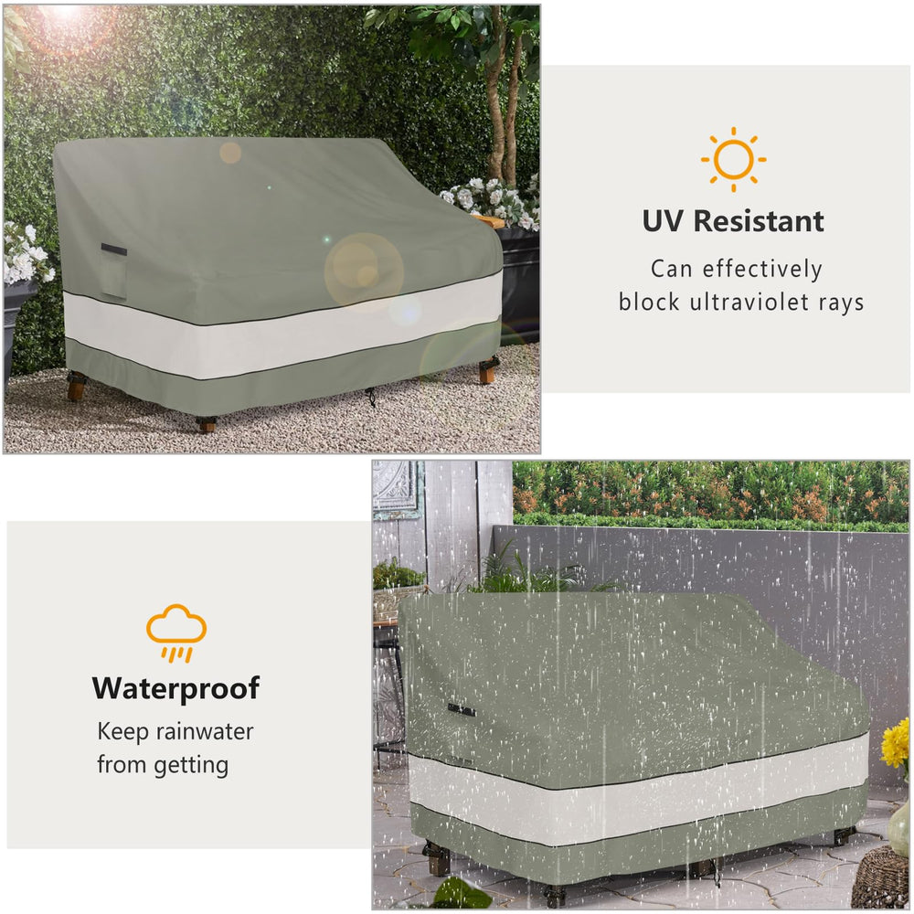 Aacabo covered loveseat in patio setting preserving cushions