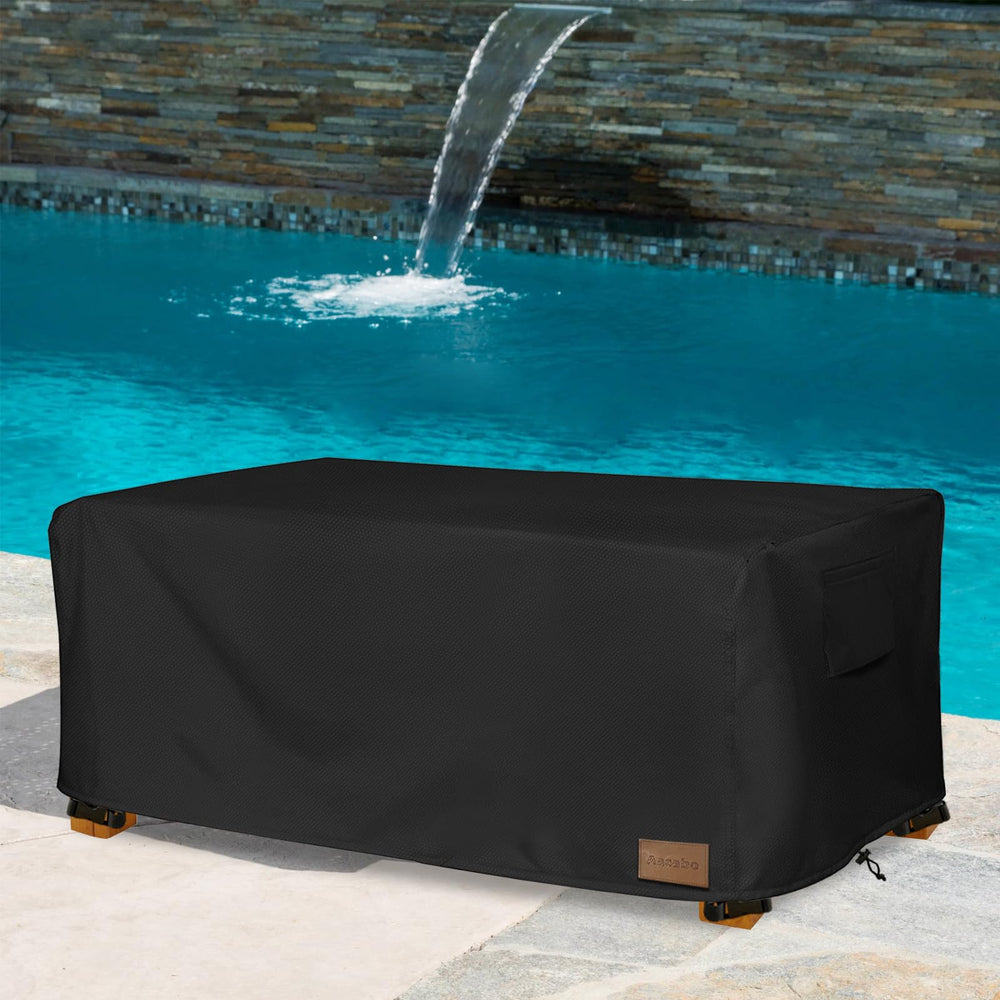 Aacabo covered table in patio setting, keeps furniture clean and tidy