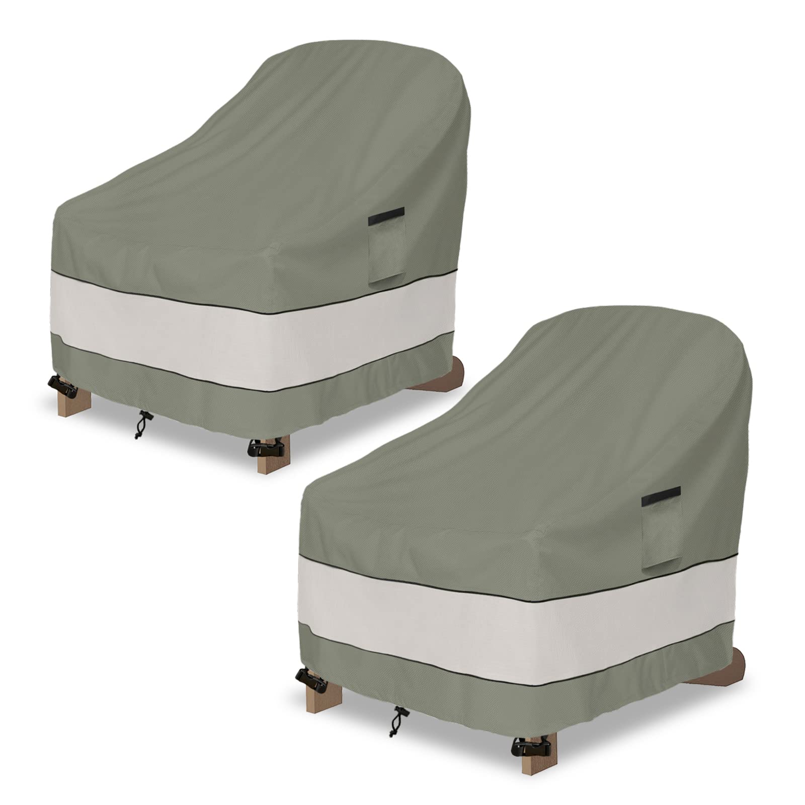 Aacabo front view of chair cover showing full protection and clean look