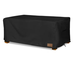 Aacabo front view of rectangular cover protecting patio table, durable protection