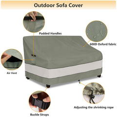 Aacabo cover on bench with dimensions for correct size fit