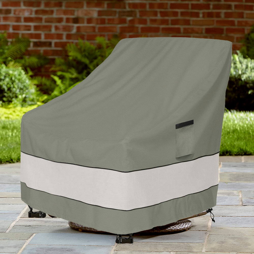 Aacabo cover on patio scene blending in and protecting outdoor chairs