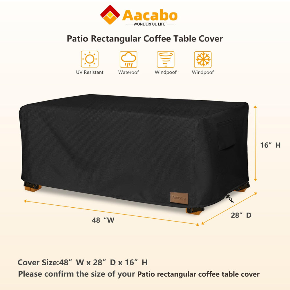 Aacabo windproof buckles and straps securing cover, reduces blow-away risk