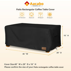 Aacabo windproof buckles and straps securing cover, reduces blow-away risk