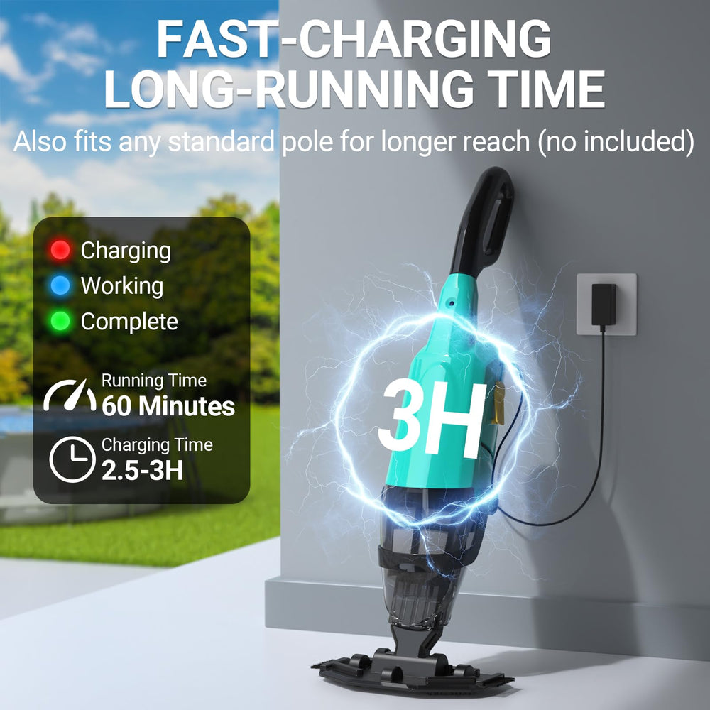 aaculpet battery and charger shown ready to recharge for next clean