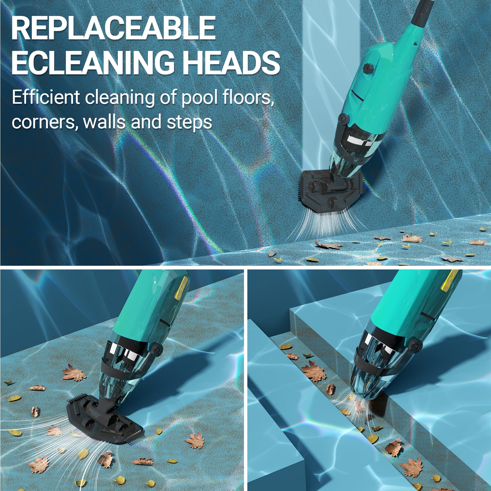 aaculpet extended 87-inch pole reaching pool deep end for coverage