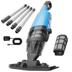 aaculpet front view with pole showing compact design and easy handling