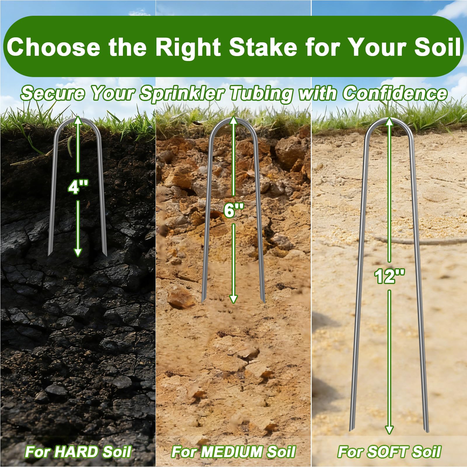 AAGUT sharp angled end detail for easier soil insertion and reduced bending