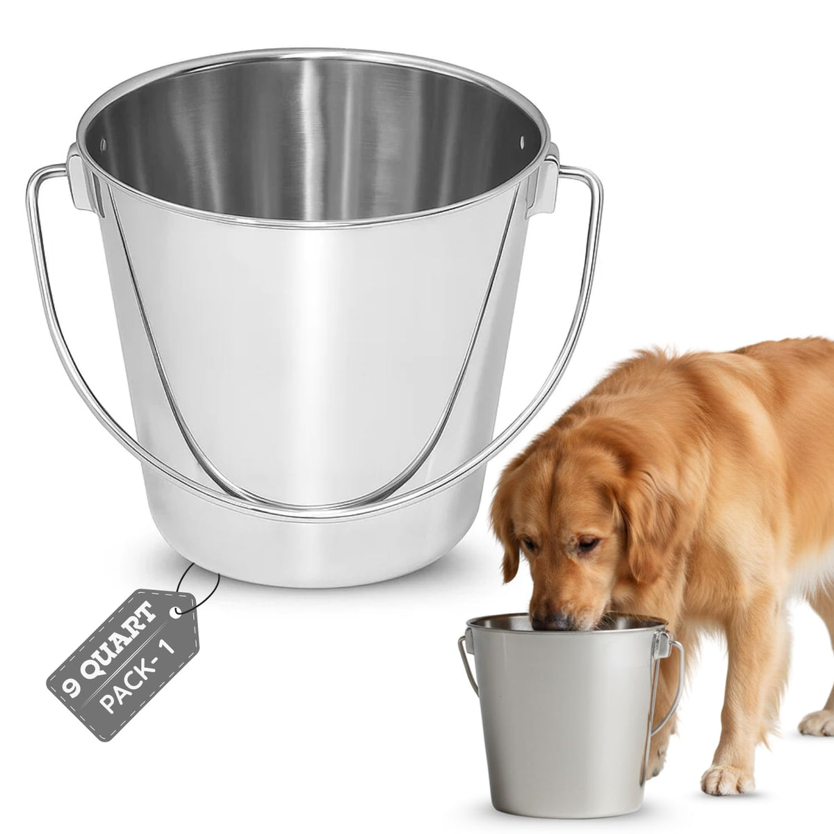 AASPIRE PETS front view bucket shows roomy capacity and durable build