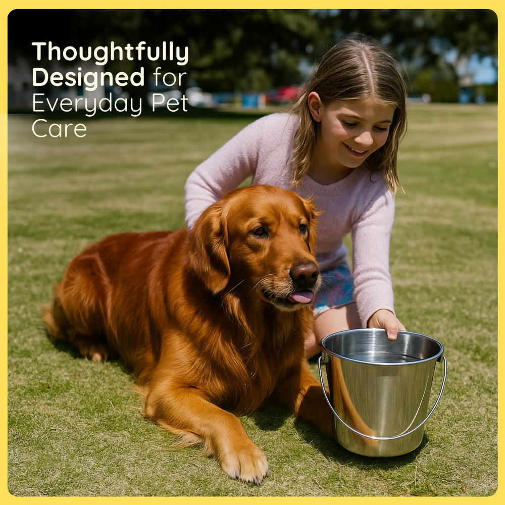 AASPIRE PETS in use feeding large dog reduces refills and spills