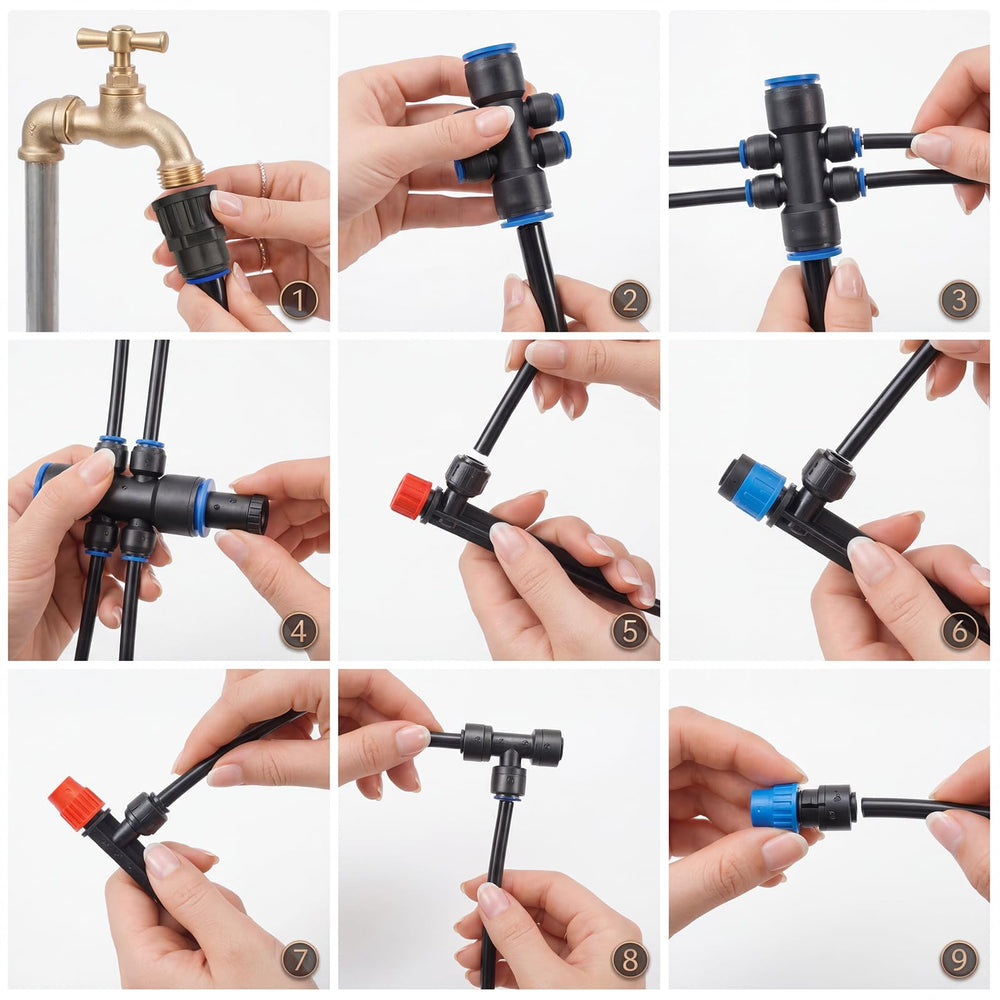 Abakuku adjustable drip emitter close-up providing controlled root-zone watering