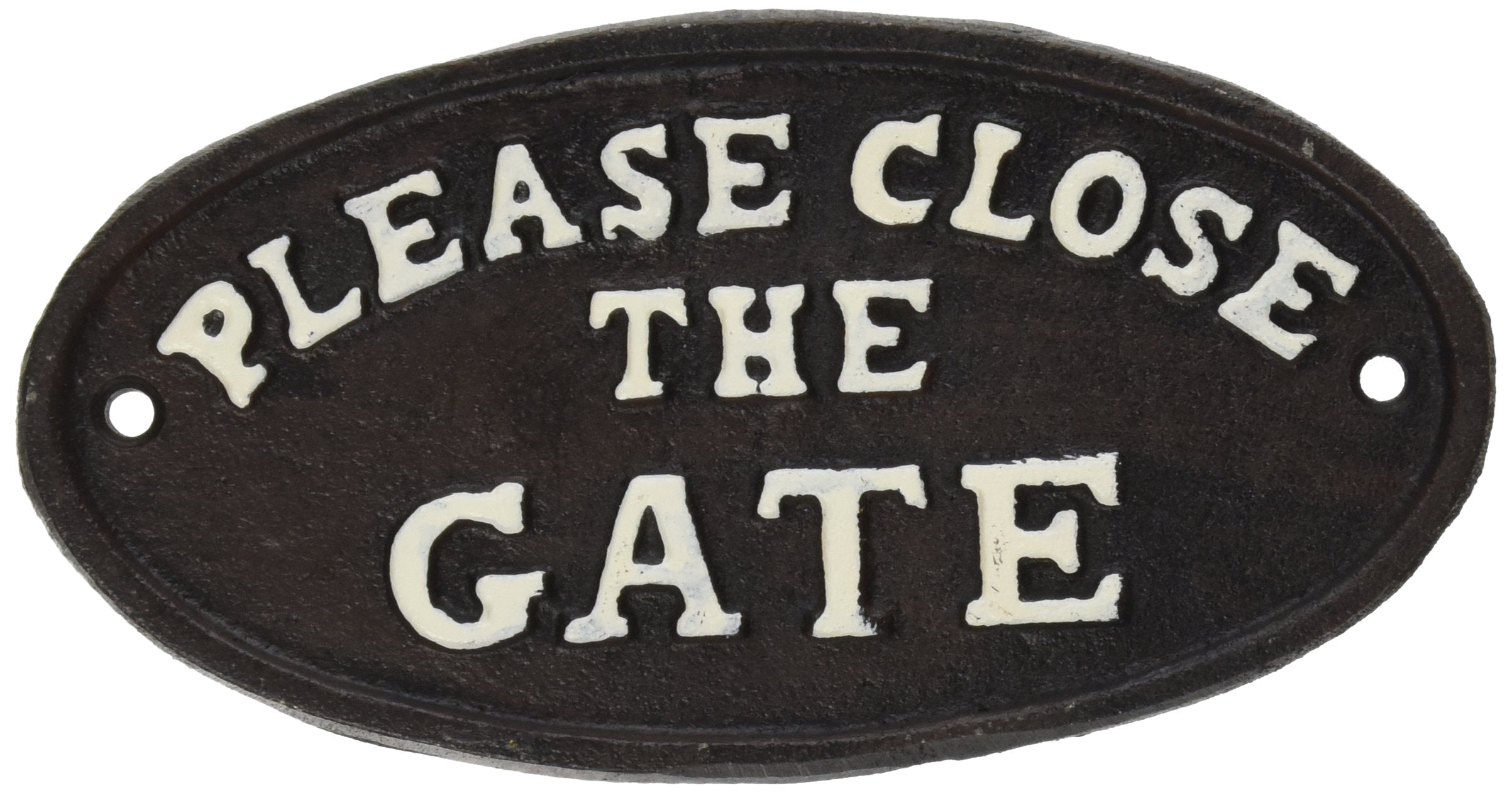 Abbott Collection cast iron plaque front view showing clear message and durable finish